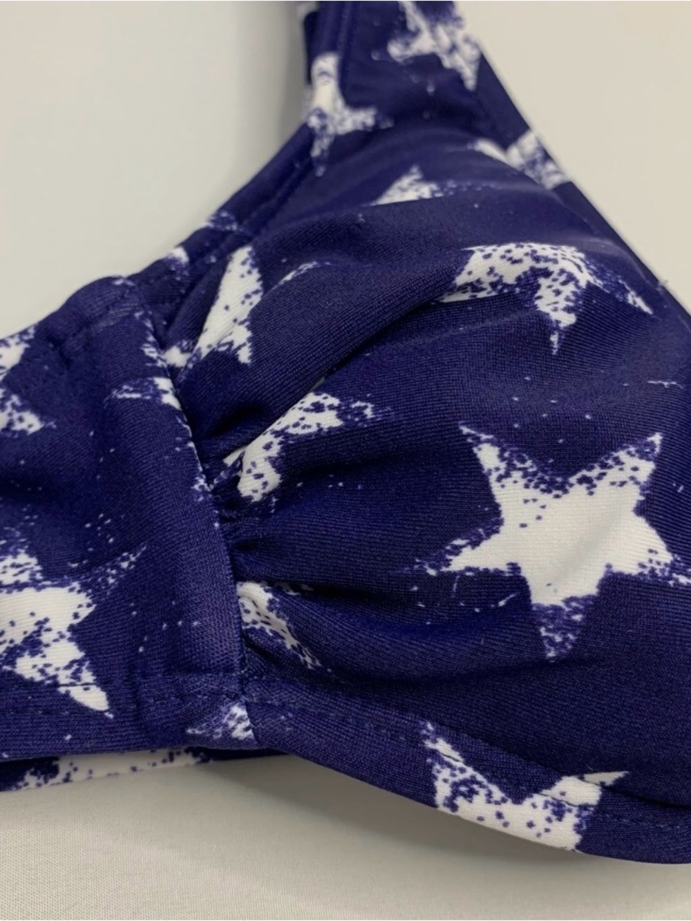 Xhilaration Navy Star Tie-Front Bikini Top - Picture 4 of 8